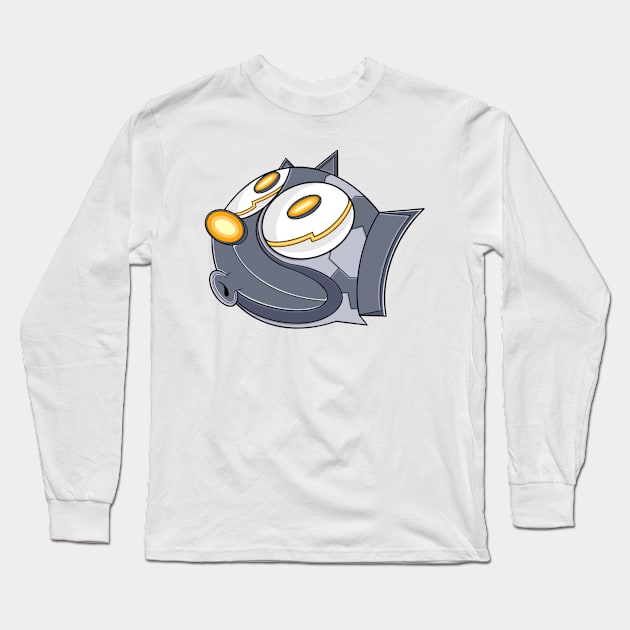 Mecha Cyborg Felix the Cat Whistle Long Sleeve T-Shirt by ryroxtoons